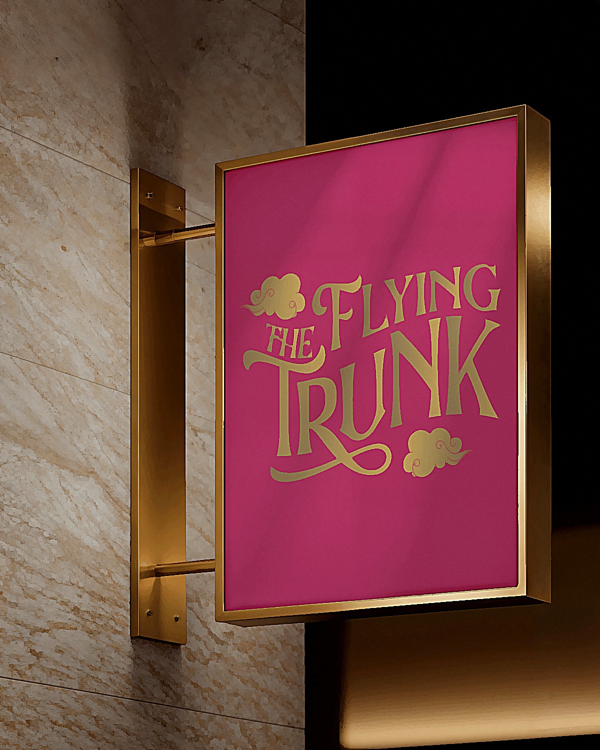 The Flying Trunk · watercolor cover